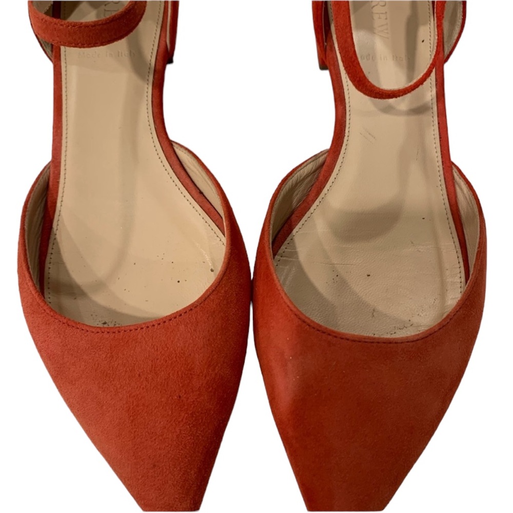 Red J. Crew Suede flats - Picture 7 of 9